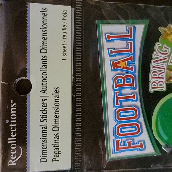 New Recollections Football Sports Scrapbooking  Stickers - Picture 5 of 7